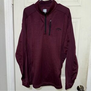 Callaway Burgundy Pullover with Quarter-Zip